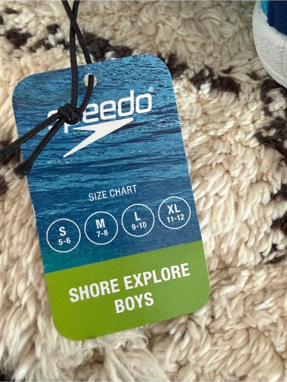 NWT Speedo Kids Shore Explore Water Shoes Azure Blue Boys Size S 5-6 Beach pool